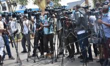 Media interest at the launch of the COVID Vaccine campaign in Kenya