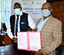 Dr Diarra Aboulaye (WR) et le Dr Said Anli Aboubacar Président du Comité Scientifique chargé de la riposte contre la Covid-19