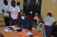 Dr. Kateh, and Ms. Jessica Healey, USAID Health Team Lead at the global hand hygiene day program in Monrovia