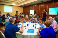 Ms Kelm making a presentation during the retreat