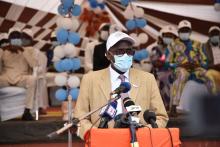 Dr Mamoudou HAROUNA DJINGAREY, Représentant Résident p.i de l’OMS lors de son allocution 