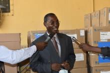 Le Dr Allarangar Yokouidé, Coordonnateur national adjoint de la riposte sanitaire dans son mot de remerciements