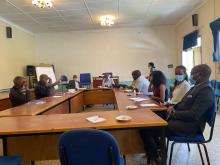 The team meeting with land water and eviromnet department