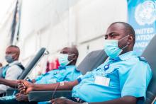 UN staff donating the blood during the WBDD commemorations