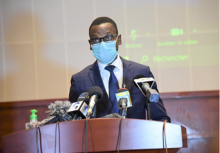 Pr Benjamin HOUNKPATIN, Ministre de la Santé, lors de son allocution à la cérémonie d’ouverture des Journées du secteur sanitaire privé du Bénin