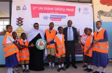 Members of parliament Road Safety Champions participated in the campaign by speaking to school children about traffic safety and handing over equipment