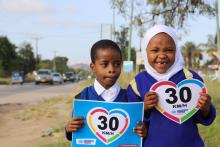 School children who participated in the campaign