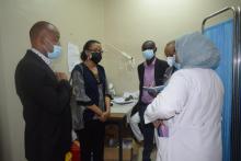 Dr. Tigest visiting the Mnazi Mmoja Referral Hospital
