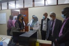 Dr. Tigest visiting the Public Health Emergency Operations Center (PHEOC) in Zanzibar