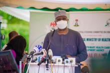 The Secretary to Secretary to the Government of the Federation and Chairman PSC giving the keynote address at the flag-off ceremony in Abuja.jpg