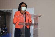 Minister of Health making remarks during the official opening of the conference