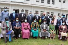 Hon. Minister and delegates pose for group photo