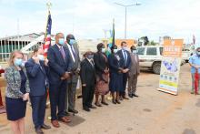 The U.S. Embassy and officials from the Government of South Sudan, and representatives from Gavi, World Bank, WHO, UNICEF posing for a group photo