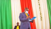 Le Dr Yao Kouadio Théodore, délégué du Représentant de l’OMS au Burundi, lors de son discours.