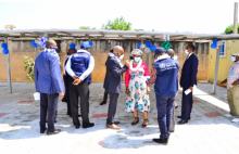 Photos at the commissioning of the 48 solar panels of 330 watts each