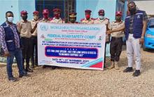 WHO staff with the FRSC officers to observe the World Day of Remembrance for Road Traffic Victims at the FRSC secretariat, Ondo State.