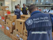 WHO delivers 6.6 tons of emergency medical kits to Sierra Leone following fire disaster