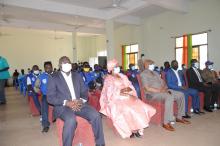 Dr Diallo et le Ministre Atcha-Dedji à la séance de sensibilisation des conducteurs de Taxi Moto