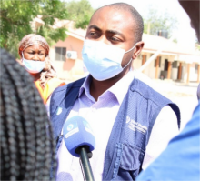 Dr Omoleke speaking to journalists after the donation in Yola, Adamawa State