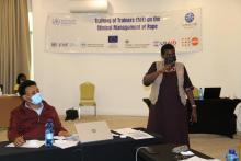 Annet Nangonzi, UNFPA, at the CMR training in Addis Ababa, February 2022