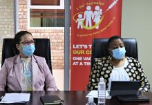 Ms Petronella Masabane, Deputy Executive Director, Ministry of Health and Social Services and Hon. Dr. Ester Muinjangue, Deputy Minister of Health and Social Services in the Erongo Region 