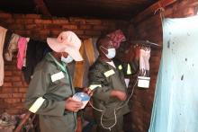 Ministry of Health and Child Care  parasitologists collecting mosquitoes from the 400 randomly selected households in Chiredzi