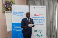 Intervention du Dr Jean-Marie Vianney Yaméogo, Représentant résident de l'OMS en Côte d'Ivoire.