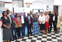 The UN family with the Global Fund delegation at WHO Country Office premises