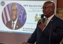 Minister of Health and Sanitation, Dr Austin Demby Launch the HPV Vaccine introduction