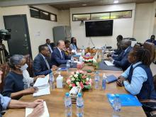 Mr Chaiban discussed with Hon. Dier Tong Ngor, Minister of Finance & Economic Planning, Hon. Yolanda Awel Deng Juach, Minister of Health about the need for high-level advocacy to ensure that COVID-19 vaccination efforts are heightened 