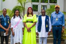  WHO Staff, First Lady of Anambra State, Dr Nonye Soludo, Commissioner of Health Anambra State, Dr Afam Obidike during the investiture ceremony at the Government House Awka, Anambra State