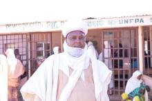 Alhaji Sani Umar Jabbi (Sarkin Yakin Gagi and district head of Gagi) at the Healthcare Centre in Gagi, Sokoto South LGA.