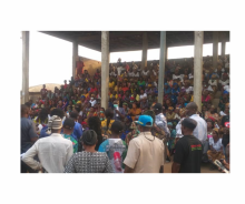 Risk communication and Community sensitization at an by health workers and stakeholers at Akpoha Community , Afikpo North LGA