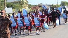 Learners from the Opuwo Senior Secondary School joined the celebratory march as part of the World Day Commemoration and launch of WHO 75th Anniversary