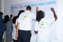 WHO representative and the UN resident coordinator Writing their wish for health