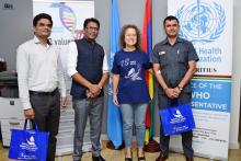High Commissioner of India team participating in Blood drive at WHO Mauritius - 16 June 2023