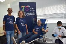 Blood drive at WHO Mauritius to mark WHO 75th Anniversary - 16 June 2023