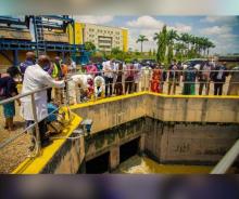 Demonstration of Environmental Sample Collection at WUPA sewage treatment plant.