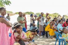 Community meeting in honor of the visiting delegation 