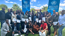 eam photo of participants and facilitators during the Basic Emergency Care Training in Francistown district in June 2023.