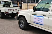 L’OMS dote la RDC de huit véhicules tout-terrain dans le cadre de l’initiative de préparation et de réponse aux urgences (SURGE) 