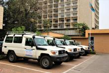 L’OMS dote la RDC de huit véhicules tout-terrain dans le cadre de l’initiative de préparation et de réponse aux urgences (SURGE) 