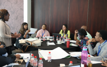 A snapshot of participants working in groups with the aim of creating a joint Road Map addressing sector-specific gaps and establishing a One Health Framework Joint Plan of Action for South Africa.