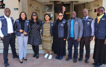 WHO South Africa colleagues pose for a photo at the AAR in Bloemfontein