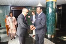 World Health Organization (WHO) Director-General, Dr Tedros Adhanom Ghebreyesus with HE Dr Hage Geingob, President of the Republic of Namibia 