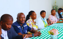 NDOH & WHO colleagues at the briefing session on mental health at Madadeni Hospital