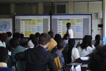 Students from schools in Windhoek and Osire Refugee camp received training on how to conduct business during Model UN 