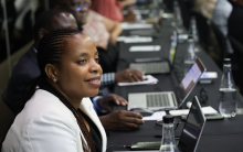 Participants listening attentively to the WHO perspective on IHR (2005), as well as the country road map. Participants were also taken through the prioritization, assessment synthesis for quality planning, costing, resource mapping, and budget advocacy processes