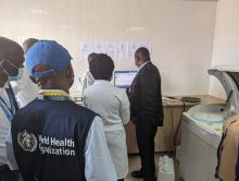 WHO and MoH visiting the new general hospital of Cunene