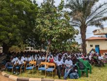 Attendees at the World Blood Donor Day event at the Bwiam General Hospital